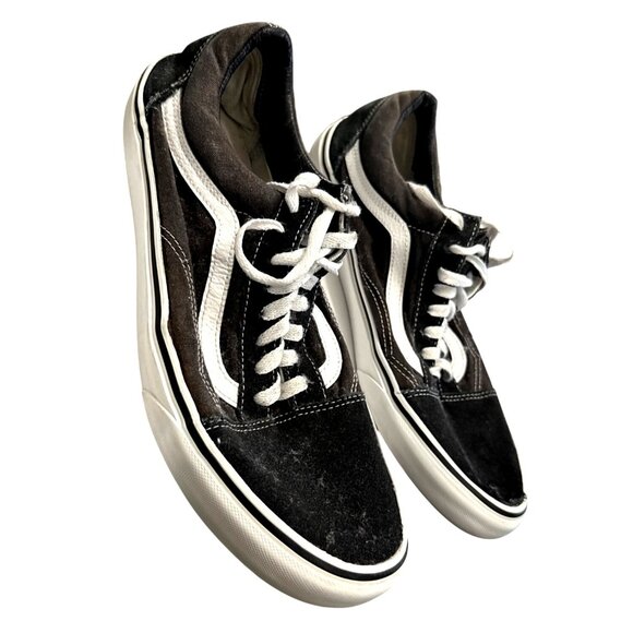 Vans Old Skool Black & White Skate Shoes US Mens 11 Canvas/Suede Low - Picture 3 of 9